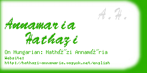 annamaria hathazi business card